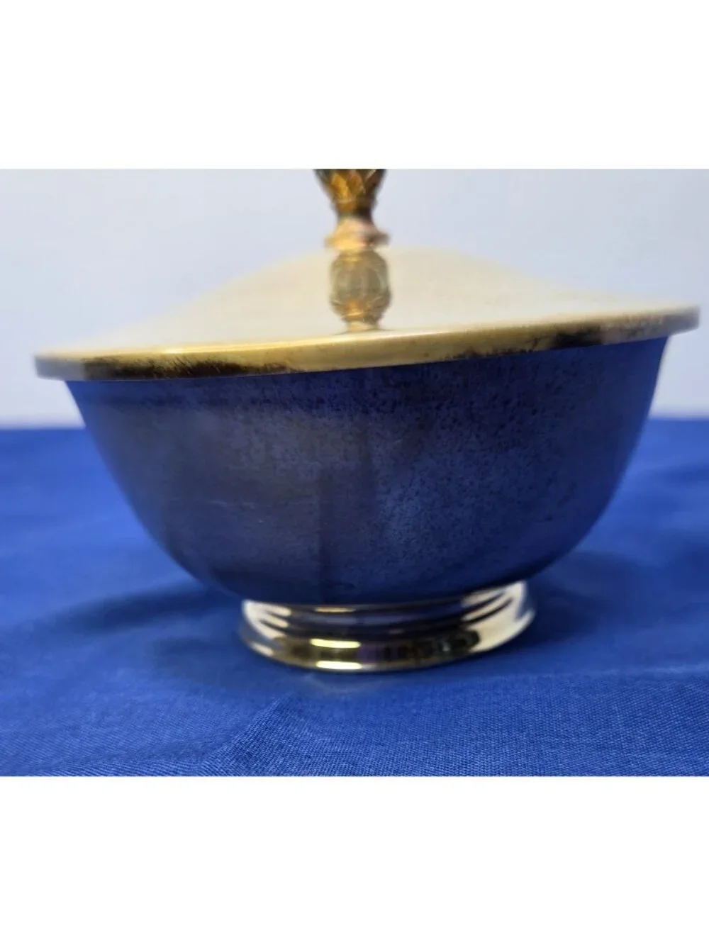 VTG Paul Revere Reproduction Wm A Rogers Silverplated Candy Dish Pineapple Lid